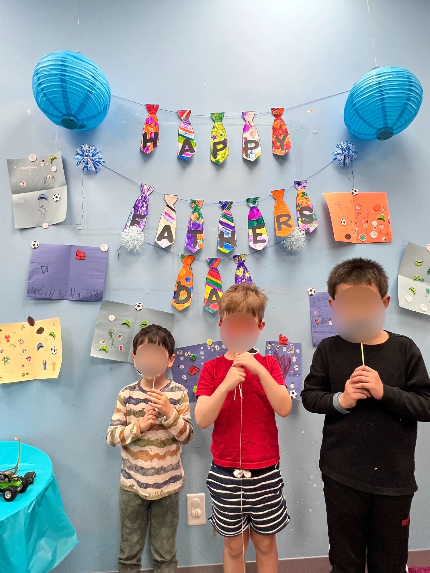 Village Scholars Preschool photo: celebrating with props and handmade decor
