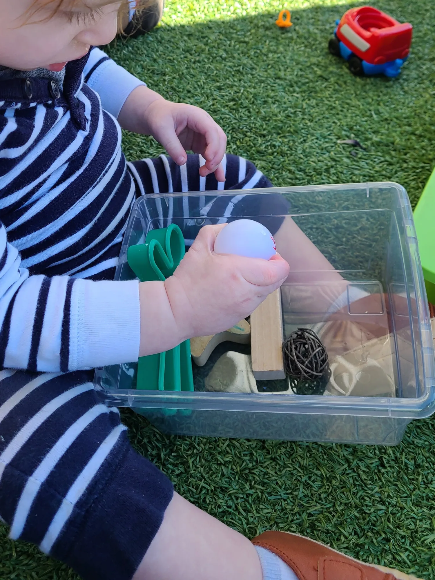 Village Scholars Preschool photo: up-close nature investigating