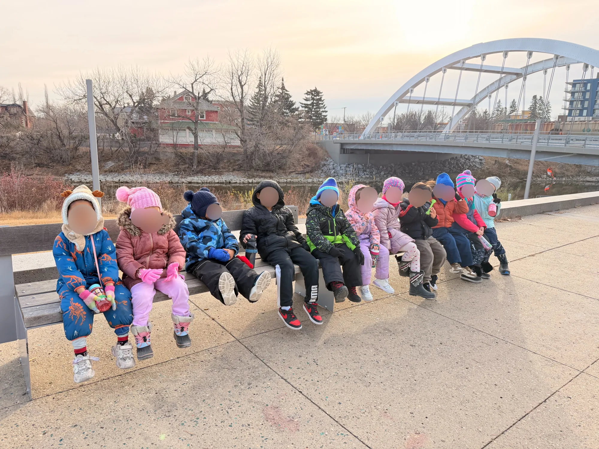 Village Scholars Preschool photo: bridge seating and a shared outdoor pause